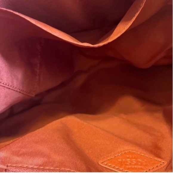 Fossil Purse NWOT Gigi Crossbody Tan Leather Western Print Blue Purple Orange - Picture 7 of 12